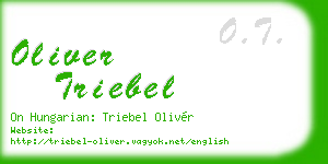 oliver triebel business card